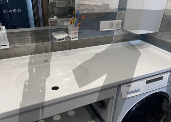 Овальная раковина из акрилового камня Grandex Pure White P-104