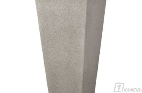 Серый высокий горшок для растений из акрилового камня Hanex Stone Hedge B-021