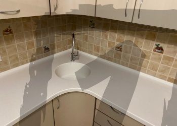 Круглая мойка из акрилового камня Grandex Creamy Sand S-204
