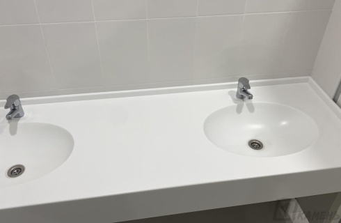 Раковина для санузла из акрилового камня Grandex Pure White P-104